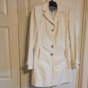 Ann Taylor Cream Trench Coat